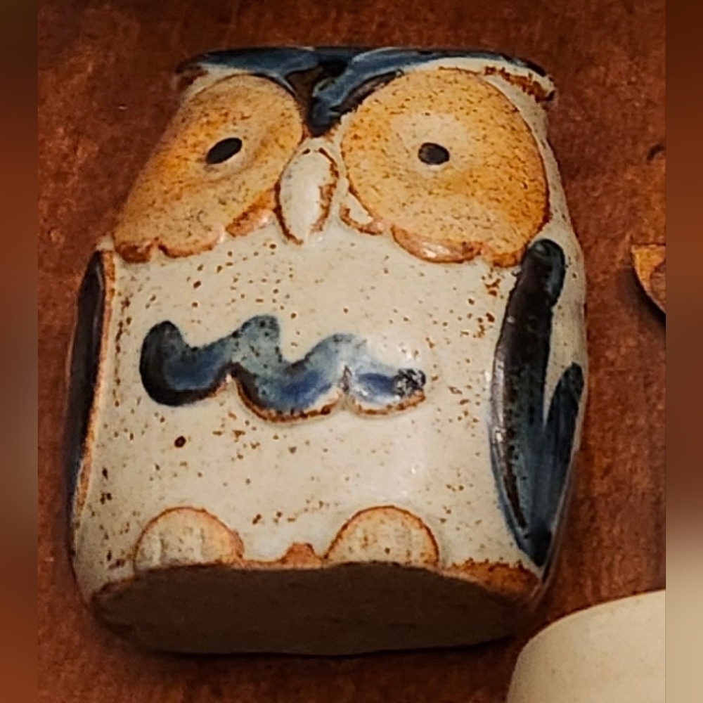 Vintage Counterpoint stoneware owl, approx 3" tall - Picture 2 of 2